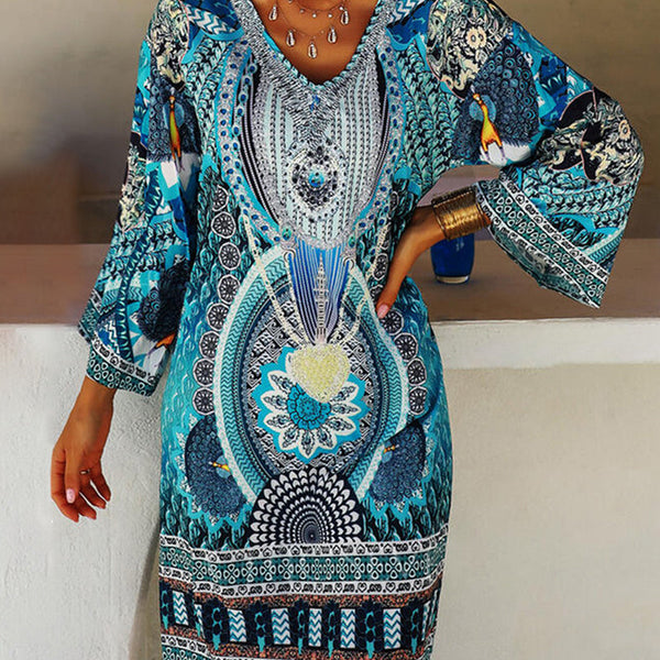 Nathalie | Robe Bohème Imprimée