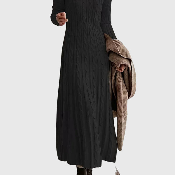 Adèle | Robe Maxi Maille Torsadée