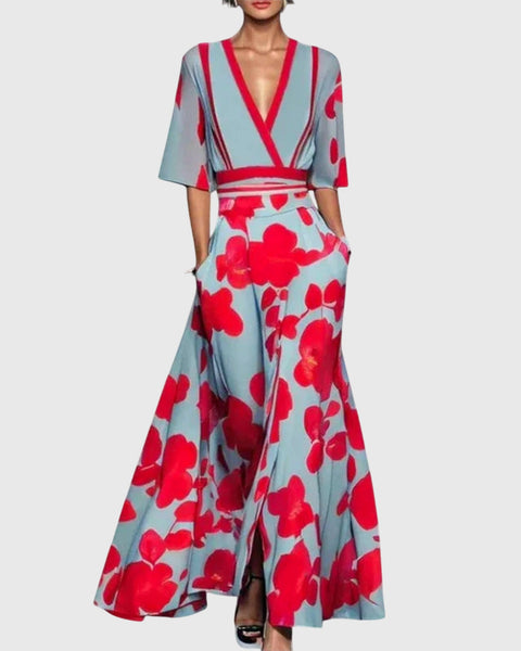 Sidonie | Robe Maxi Cache-Cœur Florale