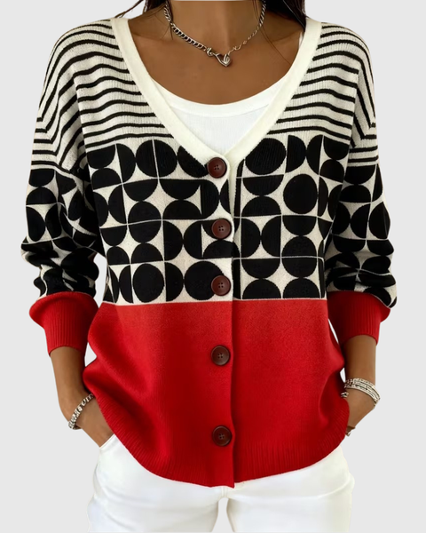 Isabeau | Cardigan Graphique Moderne