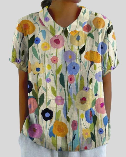 Solène | Blouse Florale Graphique