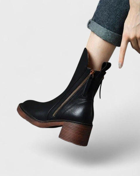 Clémence | Bottines Zippées Élégantes
