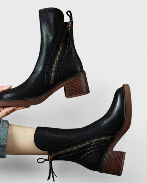 Clémence | Bottines Zippées Élégantes