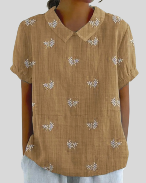 Geneviève | Blouse Brodée Discrète