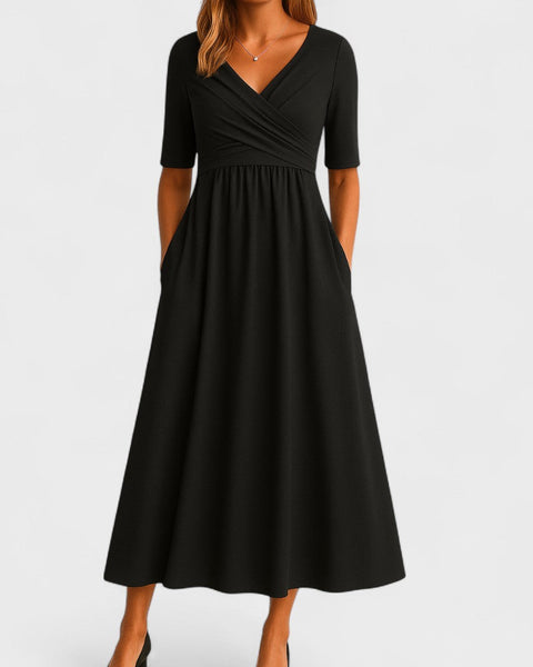 Émilie | Robe Maxi Cache-Cœur Élégante