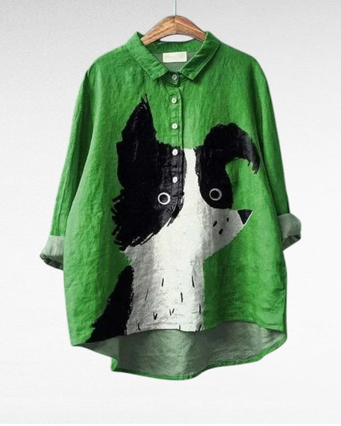Charlotte | Blouse Chien Graphique