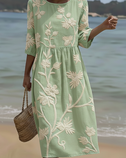 Clara | Robe Midi Naturelle
