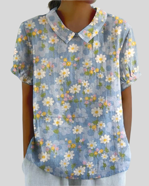 Coralie | Blouse Marguerites Fraîches