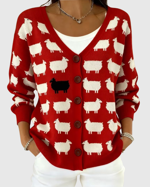 Apolline | Cardigan Moutons Fantaisie