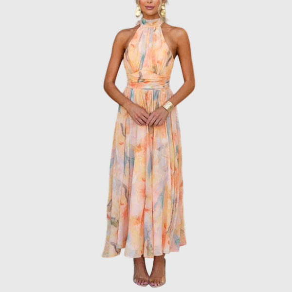 Élodie | Robe Maxi Aquarelle Élégante