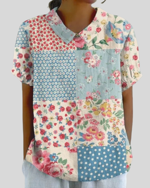Noémie | Blouse Patchwork Vintage