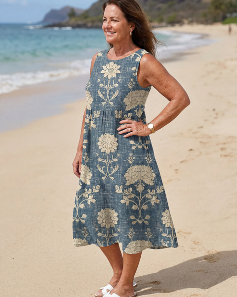 Kailo | Robe Midi Florale Shoreline