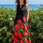 Cylia | Robe Maxi Rose Douce