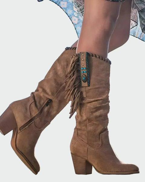 Savannah | Bottes Western Frangées
