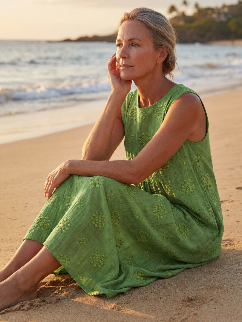 Kapua | Robe Midi Texturée de Jardin