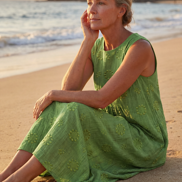 Kapua | Robe Midi Texturée de Jardin