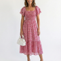 Juliette | Robe Maxi Fleurie Smockée Romantique