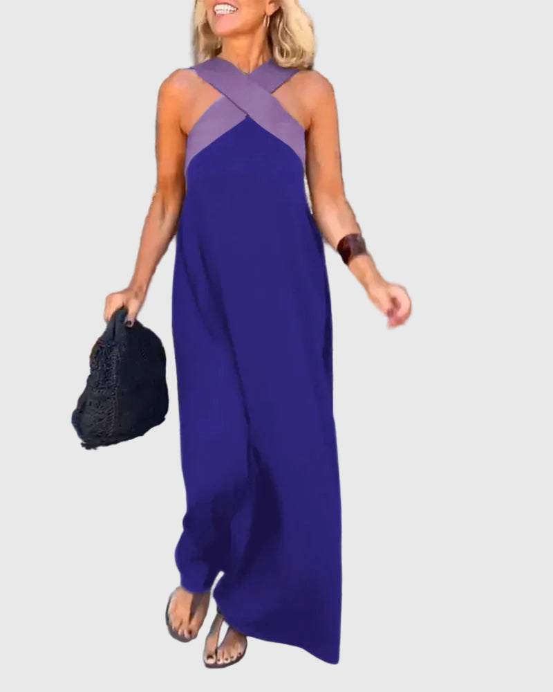 Léna | Robe Maxi Croisée Élégante