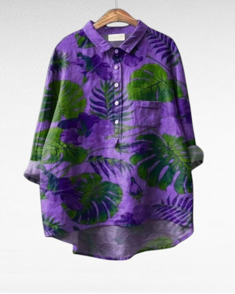Maëlys | Blouse Tropicale Élégante
