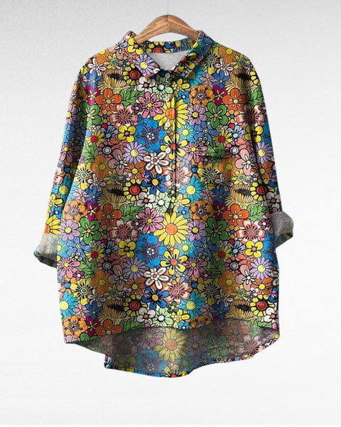 Marjolaine | Blouse Fleurie Rétro