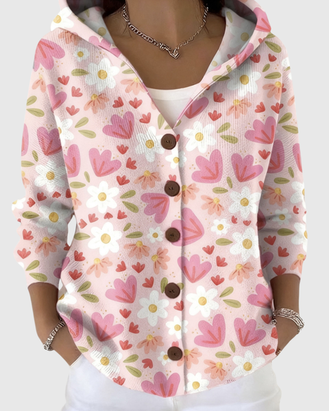 Thaélys | Cardigan Cœurs Floraux