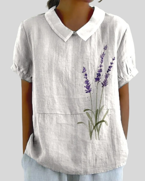 Renée | Blouse Fleurie Minimaliste