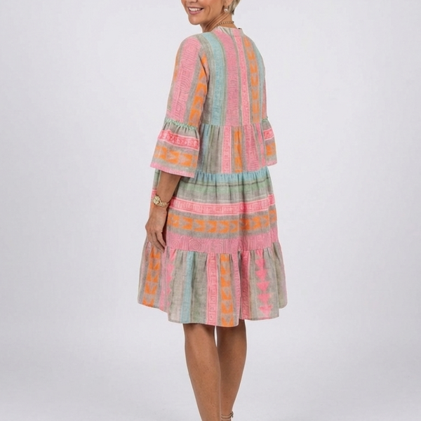Alizée | Robe Courte Bohème Motifs Colorés