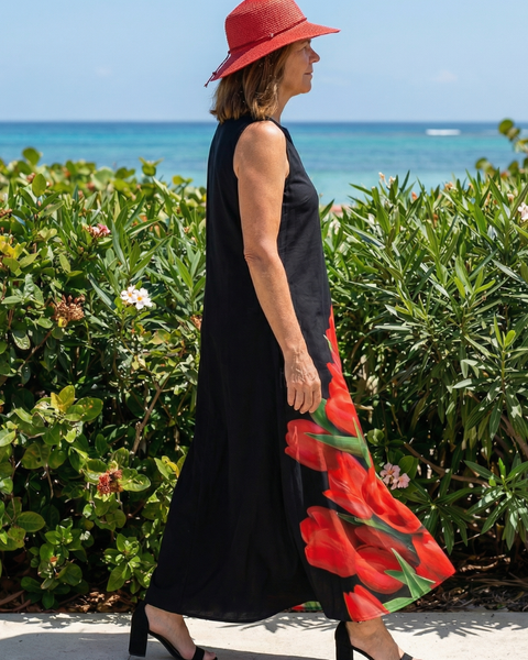 Cylia | Robe Maxi Rose Douce