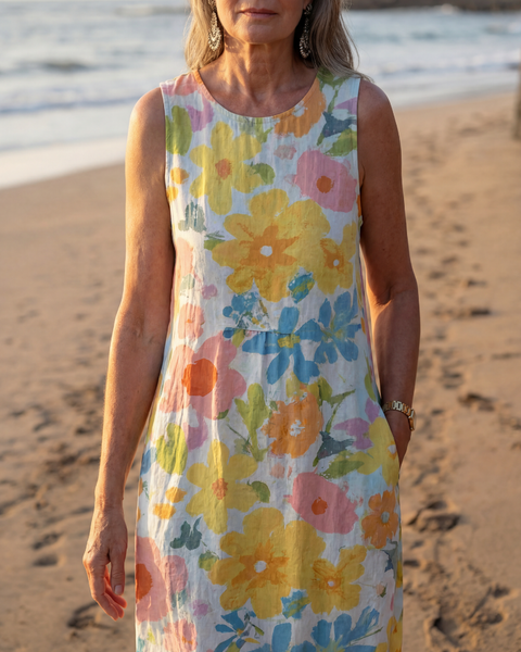 Talia | Robe Midi à Texture Côtière