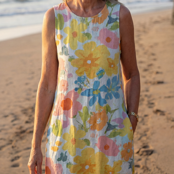 Talia | Robe Midi à Texture Côtière