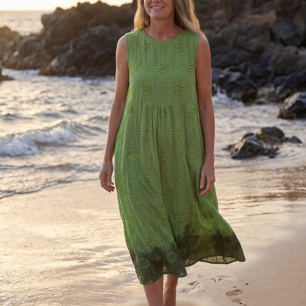 Kapua | Robe Midi Texturée de Jardin