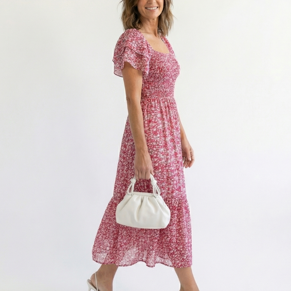 Juliette | Robe Maxi Fleurie Smockée Romantique