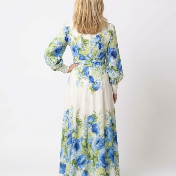 Adèle | Robe Maxi Fleurie Élégance Classique