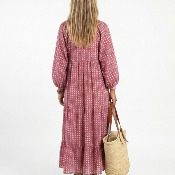 Léonie | Robe Maxi Bohème Imprimé Douceur