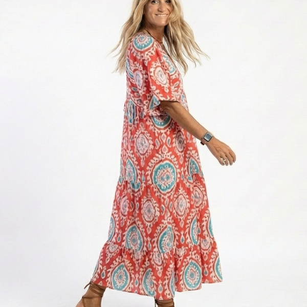 Sienna | Robe Maxi Bohème Imprimé Ethnique