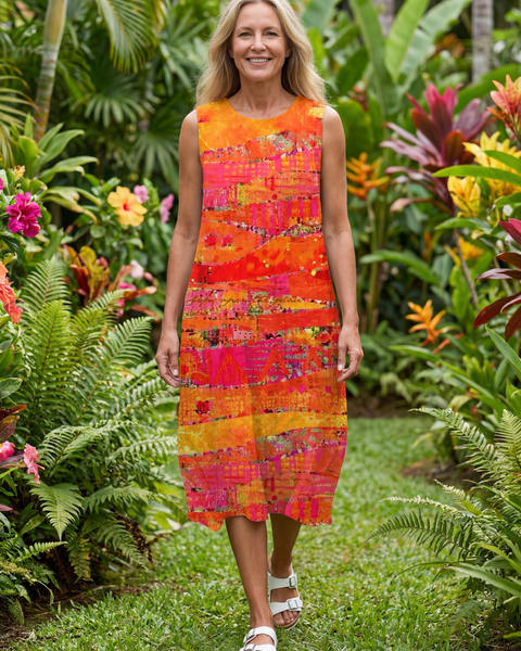 Leilani | Robe Midi Chemin Peint