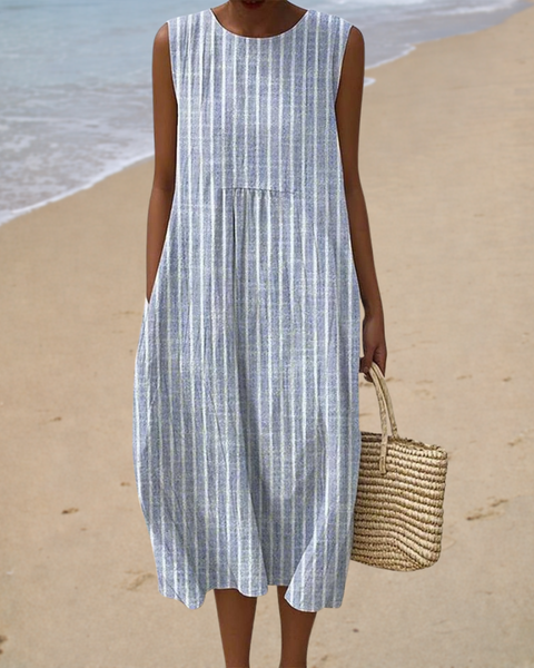 Anaïs | Robe Rayée Balnéaire