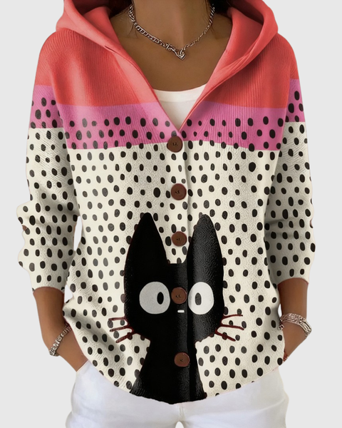 Noémie | Cardigan Chat Esprit Pop