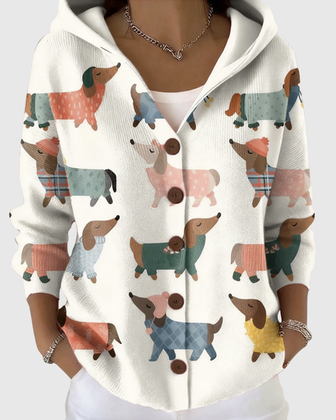 Coline | Cardigan Chiens Ludiques