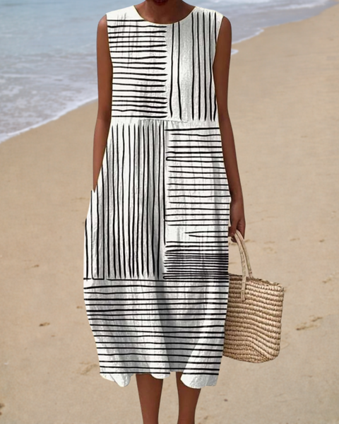 Mathilde | Robe Midi Graphique