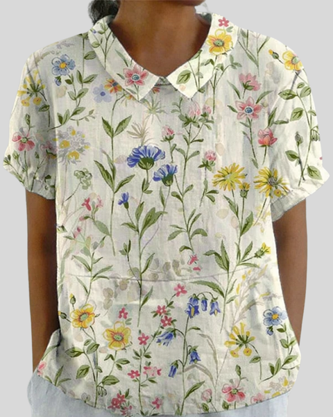 Mélodie | Blouse Fleurs Champêtres