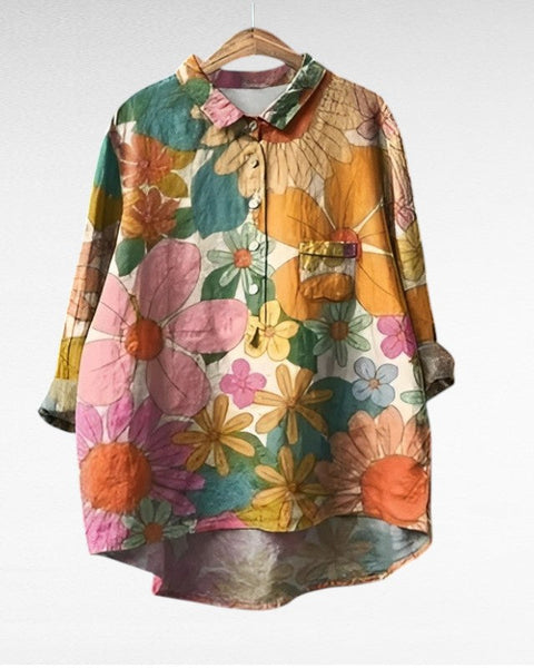 Solène | Blouse Florale Élégante
