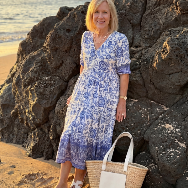 Nalani | Robe Midi en Porcelaine