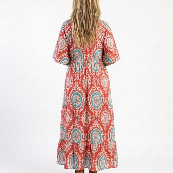 Sienna | Robe Maxi Bohème Imprimé Ethnique