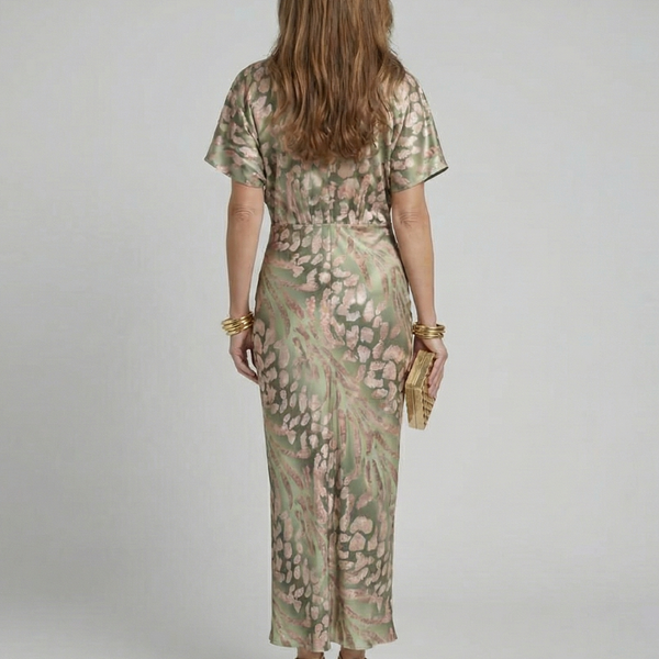 Ariane | Robe Maxi Drapée Élégance Satinée