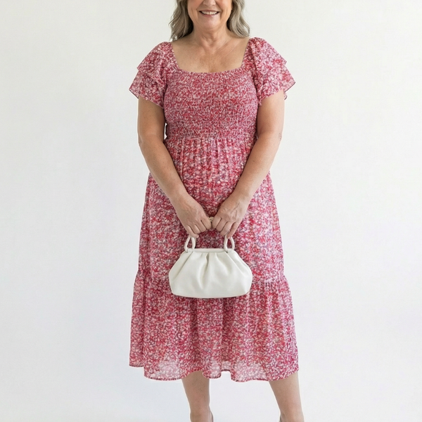 Juliette | Robe Maxi Fleurie Smockée Romantique