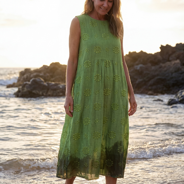 Kapua | Robe Midi Texturée de Jardin