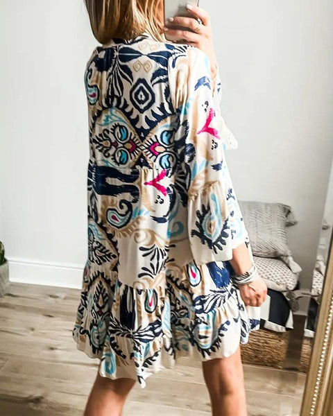 Émilie | Robe Bohème Imprimée