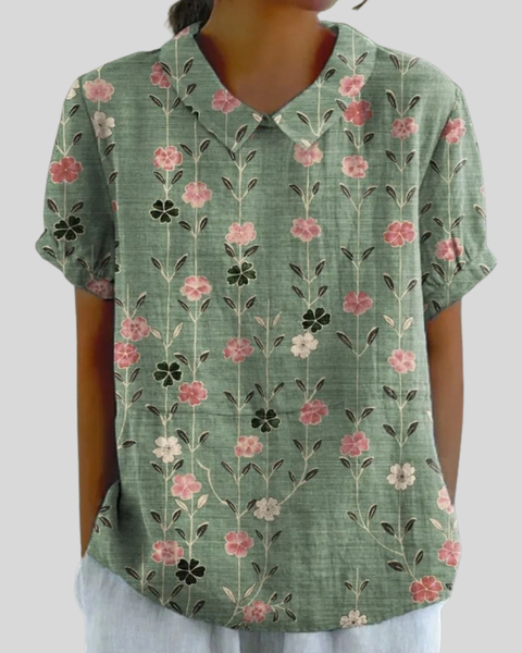 Amandine | Blouse Florale Verticale
