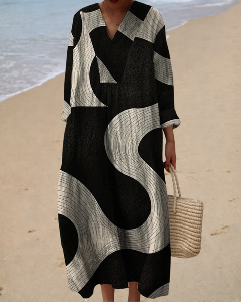 Isaline | Robe Longue Graphique